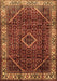 Machine Washable Persian Brown Traditional Rug, wshtr1392brn