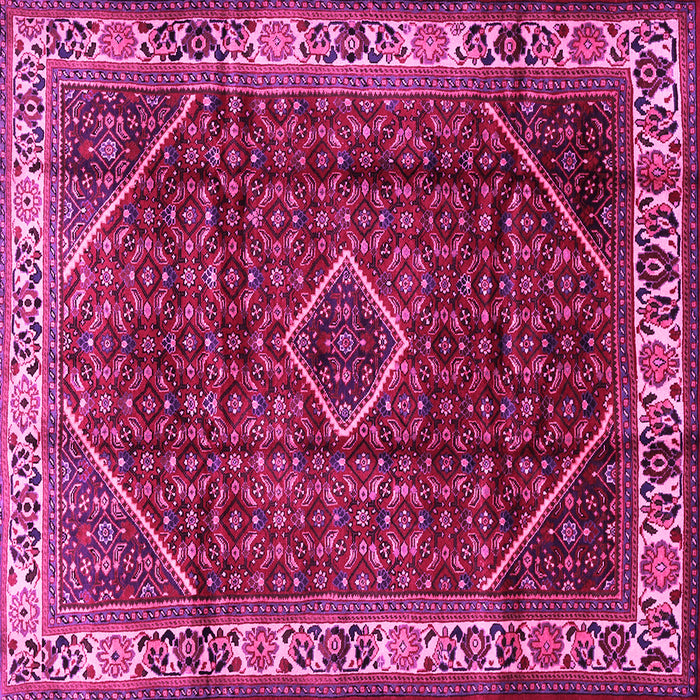 Square Persian Pink Traditional Rug, tr1392pnk