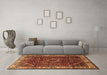 Machine Washable Persian Brown Traditional Rug in a Living Room,, wshtr1392brn