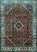 Machine Washable Persian Light Blue Traditional Rug, wshtr1392lblu