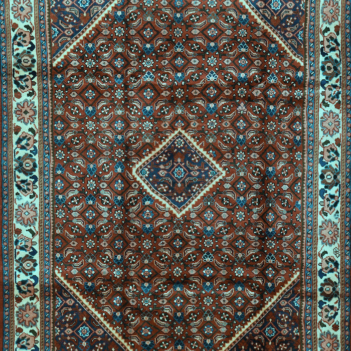 Machine Washable Persian Light Blue Traditional Rug, wshtr1392lblu