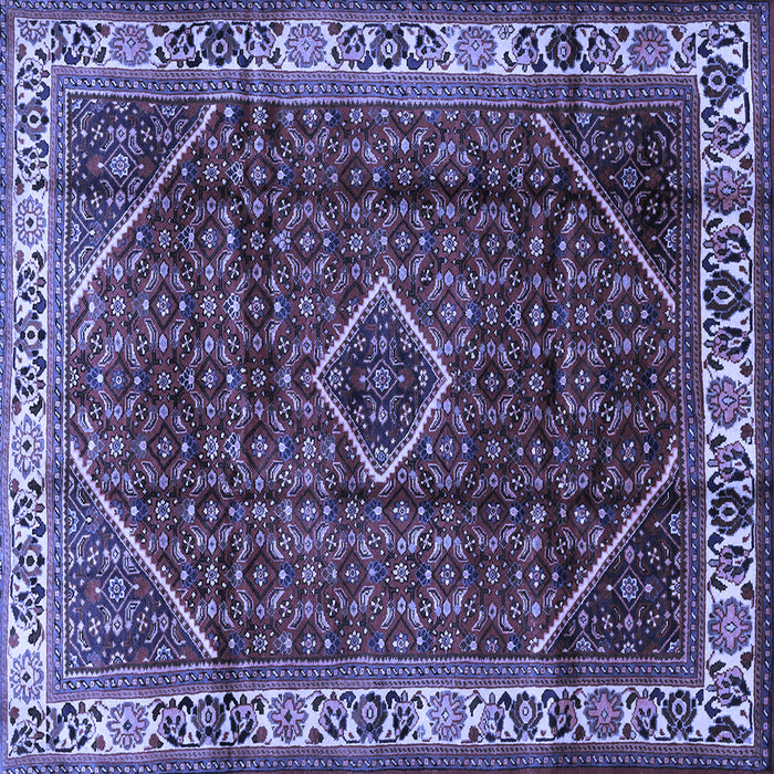 Square Persian Blue Traditional Rug, tr1392blu