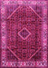 Machine Washable Persian Pink Traditional Rug, wshtr1392pnk