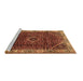 Sideview of Machine Washable Persian Brown Traditional Rug, wshtr1392brn