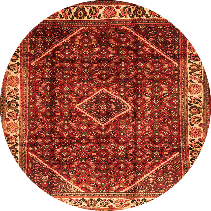 Square Persian Orange Traditional Rug, tr1392org