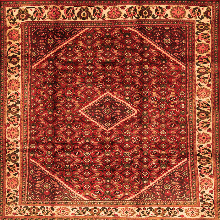 Serging Thickness of Persian Orange Traditional Rug, tr1392org