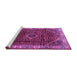 Sideview of Machine Washable Persian Purple Traditional Area Rugs, wshtr1392pur