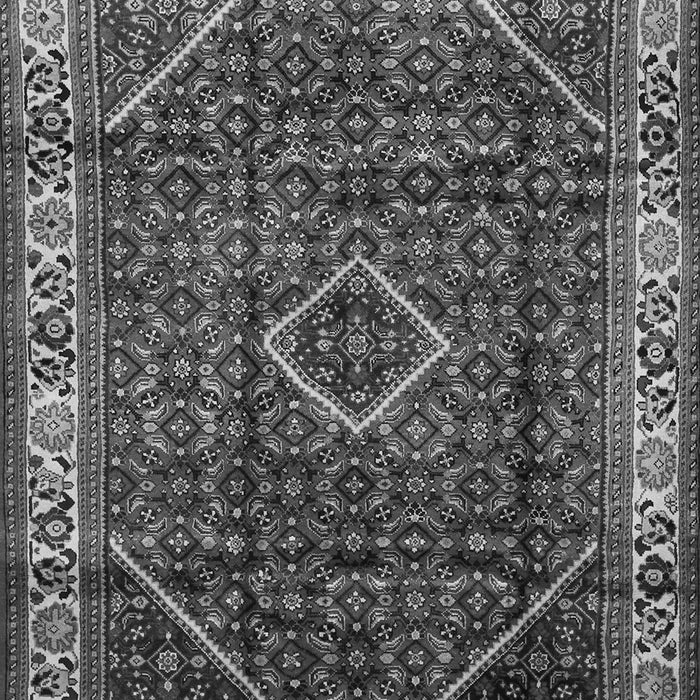 Serging Thickness of Machine Washable Persian Gray Traditional Rug, wshtr1392gry