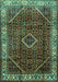 Machine Washable Persian Turquoise Traditional Area Rugs, wshtr1392turq