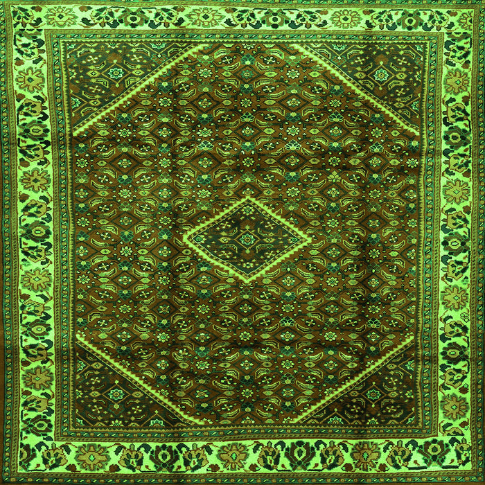 Serging Thickness of Persian Green Traditional Rug, tr1392grn