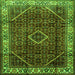 Serging Thickness of Persian Green Traditional Rug, tr1392grn