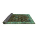 Sideview of Persian Turquoise Traditional Rug, tr1392turq