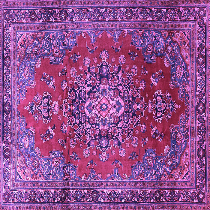 Square Persian Purple Traditional Rug, tr1393pur