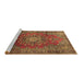 Sideview of Machine Washable Persian Brown Traditional Rug, wshtr1393brn