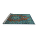 Sideview of Machine Washable Persian Light Blue Traditional Rug, wshtr1393lblu