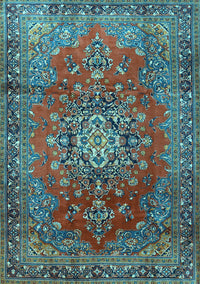 Persian Light Blue Traditional Rug, tr1393lblu