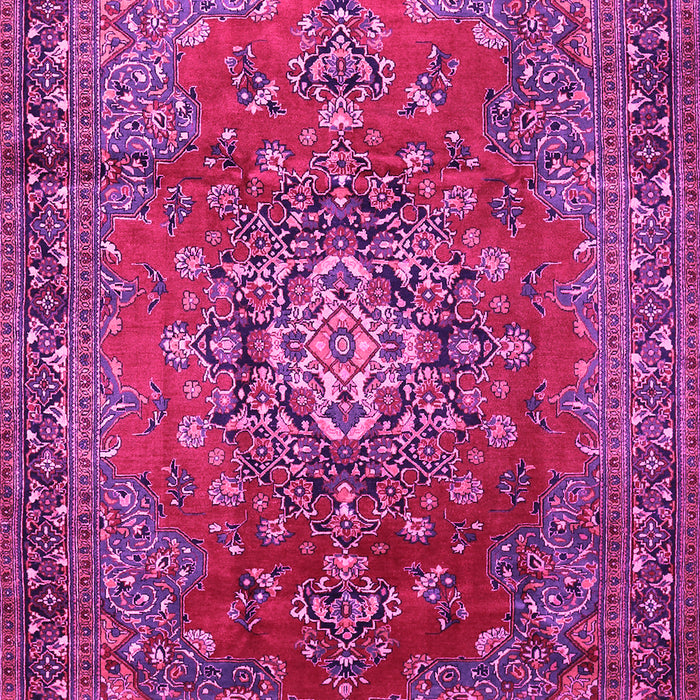 Machine Washable Persian Pink Traditional Rug, wshtr1393pnk