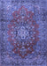 Machine Washable Persian Blue Traditional Rug, wshtr1393blu