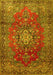 Machine Washable Persian Yellow Traditional Rug, wshtr1393yw