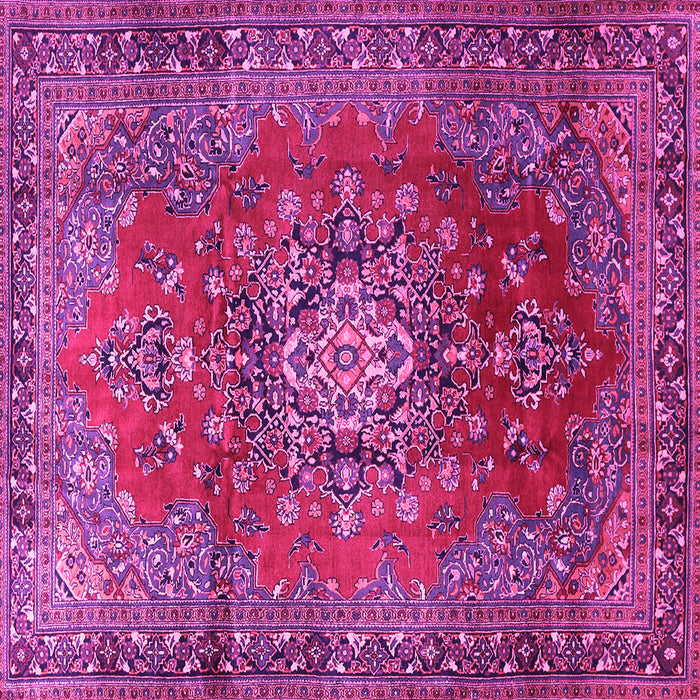 Square Persian Pink Traditional Rug, tr1393pnk