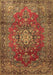 Machine Washable Persian Brown Traditional Rug, wshtr1393brn