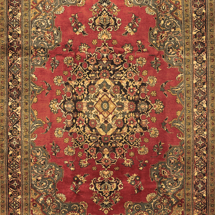 Machine Washable Persian Brown Traditional Rug, wshtr1393brn