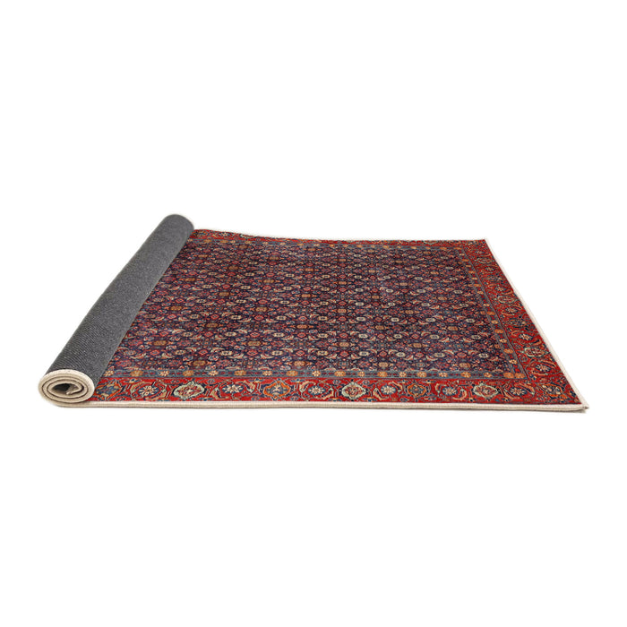 Sideview of Traditional Saffron Red Persian Rug, tr1394