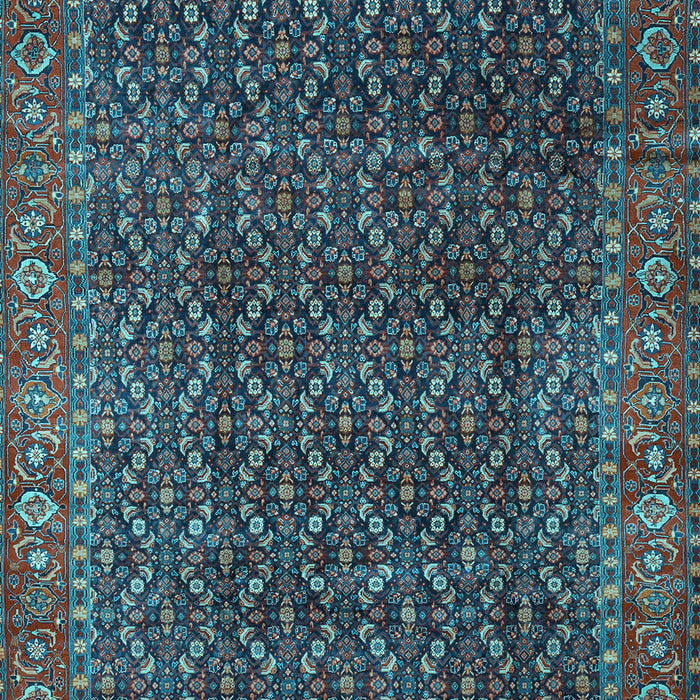 Machine Washable Persian Light Blue Traditional Rug, wshtr1394lblu