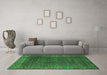 Machine Washable Persian Emerald Green Traditional Area Rugs in a Living Room,, wshtr1394emgrn