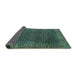 Sideview of Persian Turquoise Traditional Rug, tr1394turq