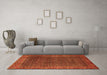 Machine Washable Persian Orange Traditional Area Rugs in a Living Room, wshtr1394org