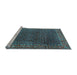 Sideview of Machine Washable Persian Light Blue Traditional Rug, wshtr1394lblu