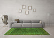 Machine Washable Persian Green Traditional Area Rugs in a Living Room,, wshtr1394grn