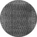 Square Persian Gray Traditional Rug, tr1394gry