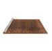 Sideview of Machine Washable Persian Brown Traditional Rug, wshtr1394brn