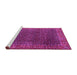 Sideview of Machine Washable Persian Pink Traditional Rug, wshtr1394pnk