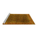 Sideview of Machine Washable Persian Yellow Traditional Rug, wshtr1394yw