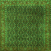 Serging Thickness of Persian Green Traditional Rug, tr1394grn