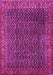 Machine Washable Persian Pink Traditional Rug, wshtr1394pnk