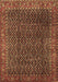 Machine Washable Persian Brown Traditional Rug, wshtr1394brn