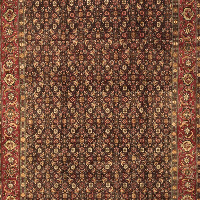 Machine Washable Persian Brown Traditional Rug, wshtr1394brn