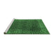 Sideview of Machine Washable Persian Emerald Green Traditional Area Rugs, wshtr1394emgrn