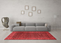 Machine Washable Persian Red Traditional Rug, wshtr1394red