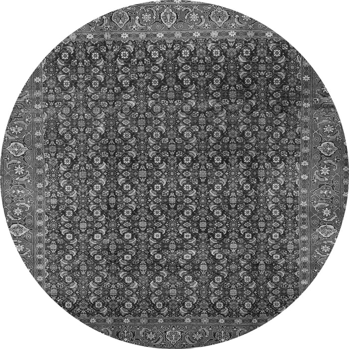 Machine Washable Persian Gray Traditional Rug, wshtr1394gry