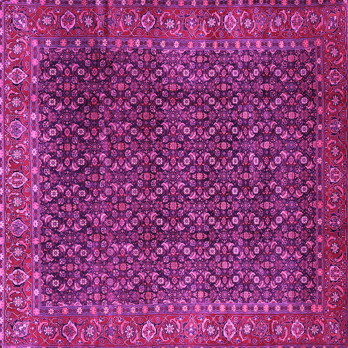 Square Machine Washable Persian Pink Traditional Rug, wshtr1394pnk