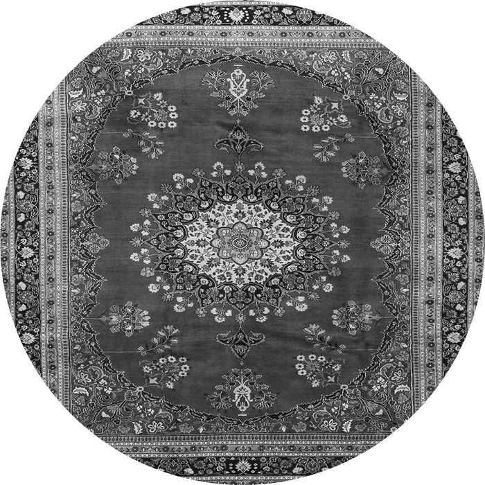 Machine Washable Persian Gray Traditional Rug, wshtr1395gry