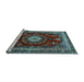 Sideview of Machine Washable Persian Light Blue Traditional Rug, wshtr1395lblu