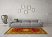 Machine Washable Persian Yellow Traditional Rug in a Living Room, wshtr1395yw