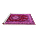 Sideview of Machine Washable Persian Pink Traditional Rug, wshtr1395pnk