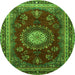 Machine Washable Persian Green Traditional Area Rugs, wshtr1395grn